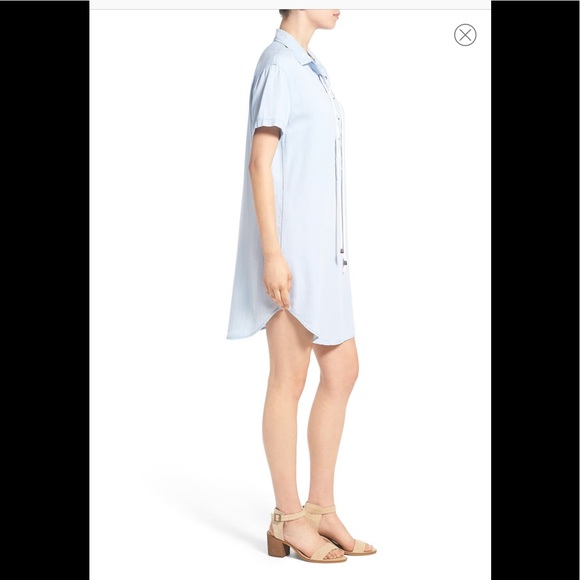 RAILS 'Rocky' Lace-Up Chambray Shift Dress Size: S - Picture 4 of 6